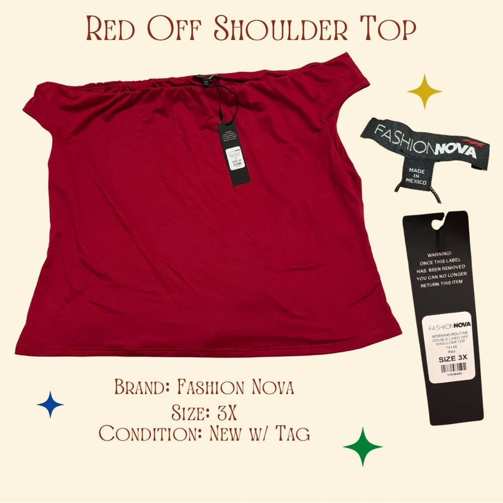 Red Off Shoulder Top